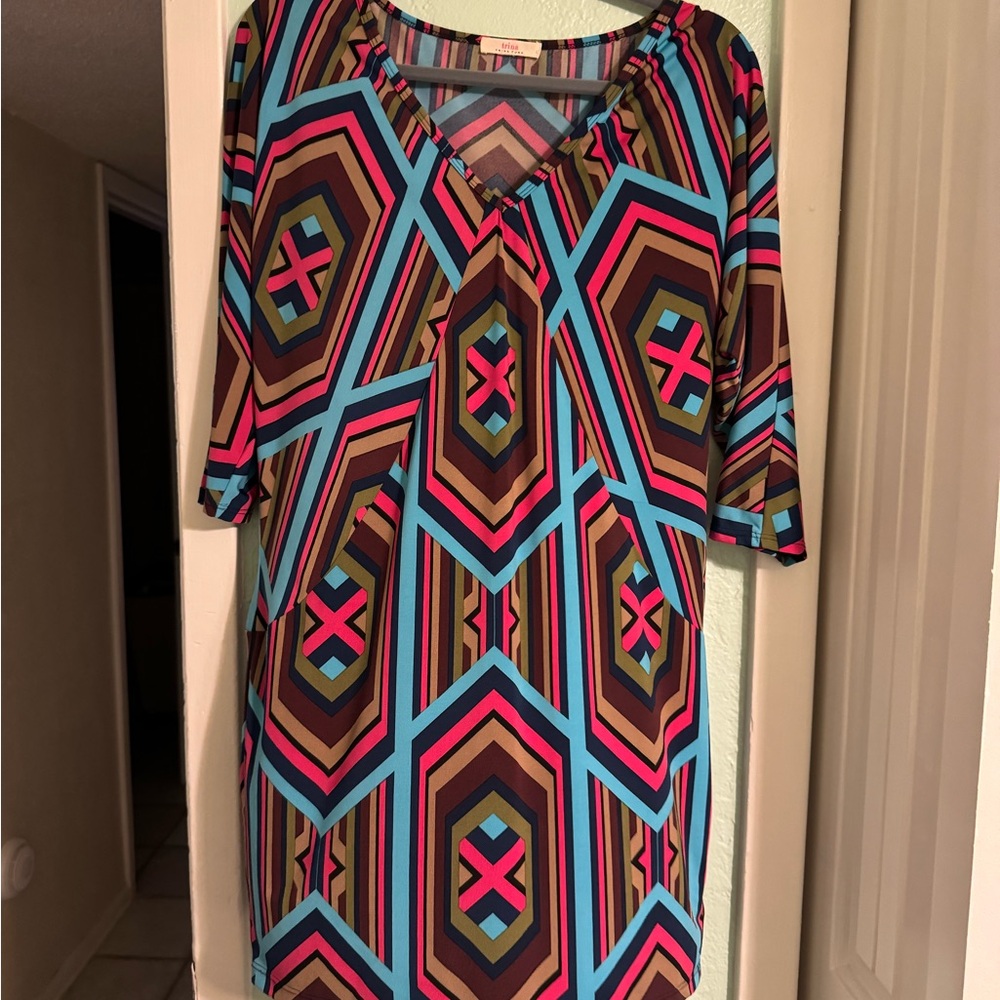 Trina Turk geometric mini dress - size XS
